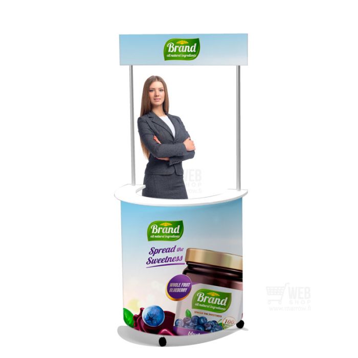 Quick-Up Counter - Oval C TOP - maistauspöytä / konsulenttipöytä