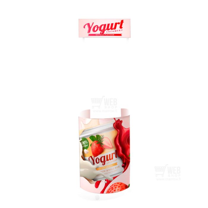Vaihtokuvavuota ja ylä kyltti Quick-Up Counter - Oval Mini esittelytiskiin