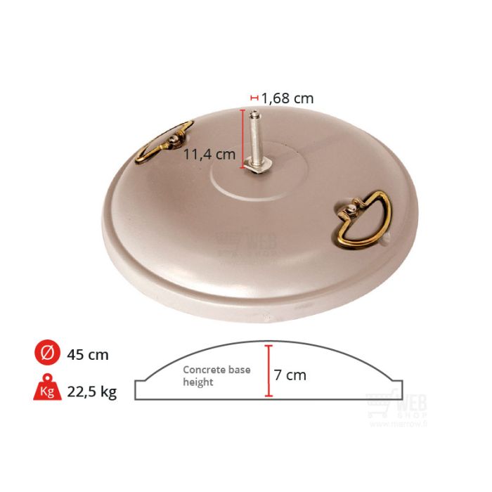 Quick-Up BeachFlag - Concreate Base 22.5 kg - sizes