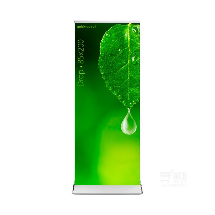 Quick-Up Roll - Drop 85x200 - roll-up teline edestä kuvattuna
