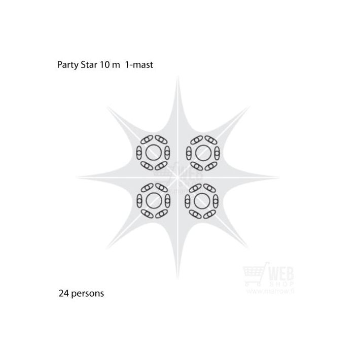Party-Star Ø10m - tapahtumateltta