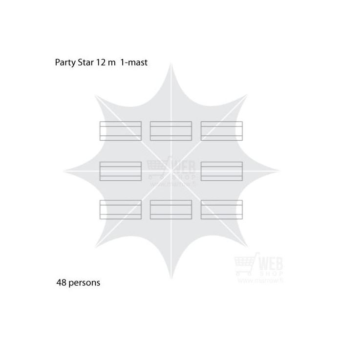 Party-Star Ø12m - tapahtumateltta
