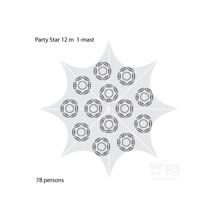Party-Star Ø12m - tapahtumateltta