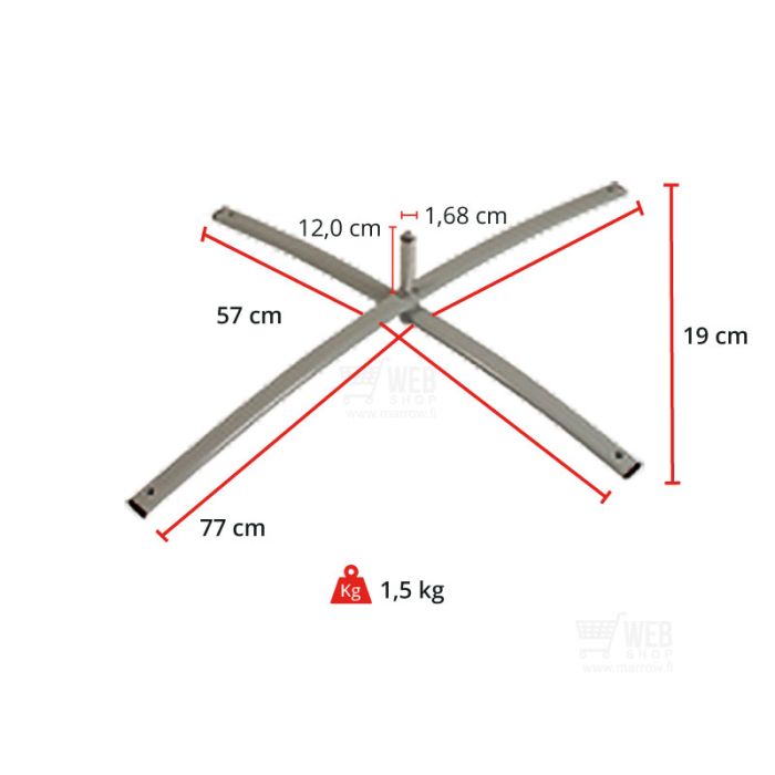Quick-Up BeachFlag - Cross Base - sizes