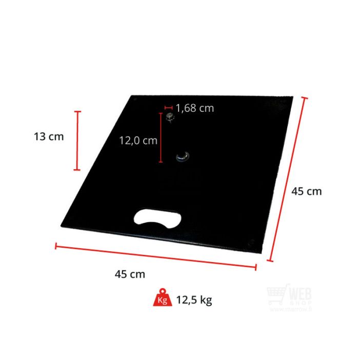 Quick-Up BeachFlag - Steel plate 12.5 kg - sizes
