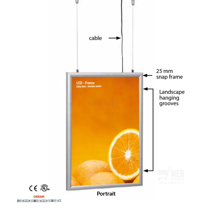 LED Frame Portrait - Double-sided  - Ultra thin