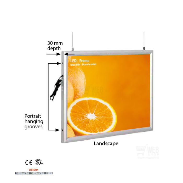LED Frame Landscape - Double-sided  - Ultra thin