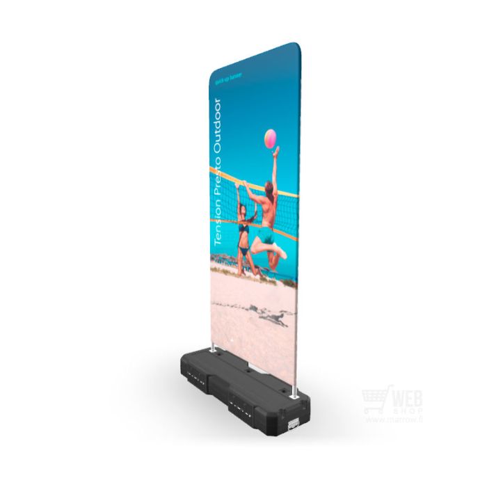 Quick-Up Banner - Tension Presto Outdoor sivusta kuvattuna