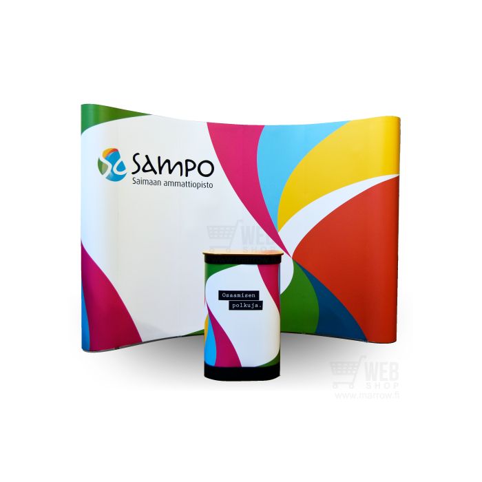 Quick-Up Wall - Magnetic Curved - 3x4 C pop-up messuseinä