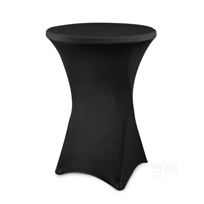 Baaripöydän joustava huppu 80 cm – Musta