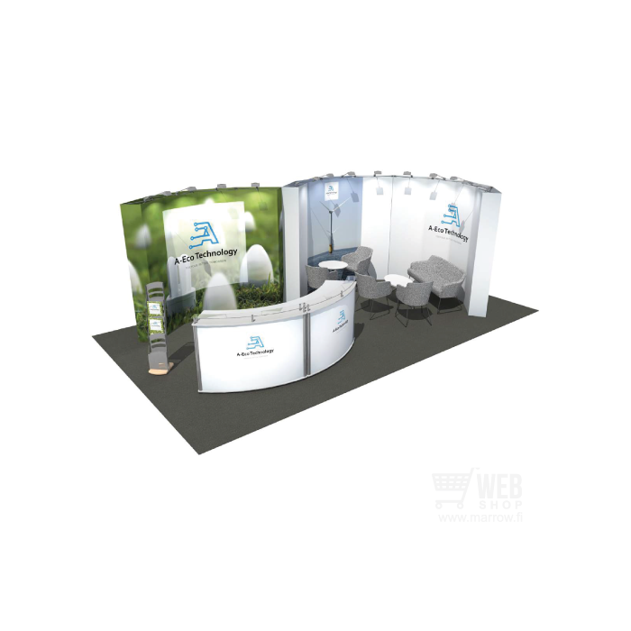 Quick-Up Wall  - Textil Curved messuosasto