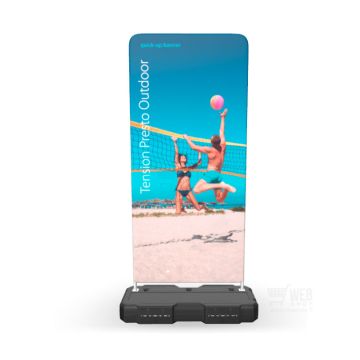 Quick-Up Banner - Tension Presto Outdoor  ulkoilma mainosteline