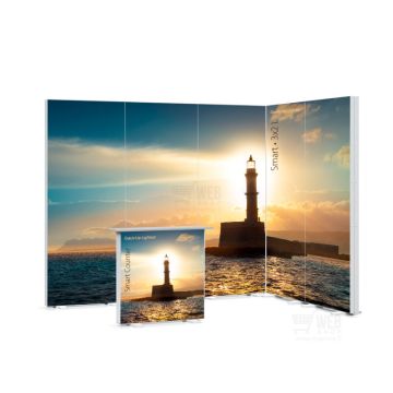 Quick-Up Lightbox - Smart 3x2 L taustavalaistu messuosasto