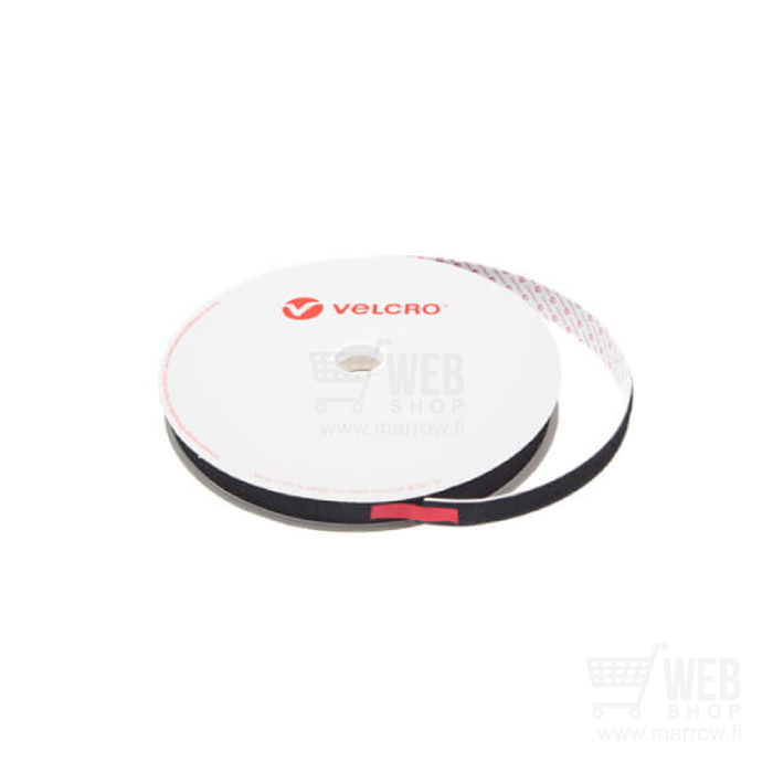Velcro-tarra liimattava 2 cm rulla. Musta (Hook / koukku) 3 Eur / m.