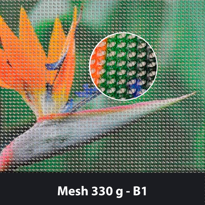 Mesh 330 g B1 banderollikangas.